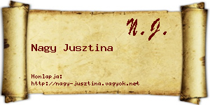 Nagy Jusztina névjegykártya